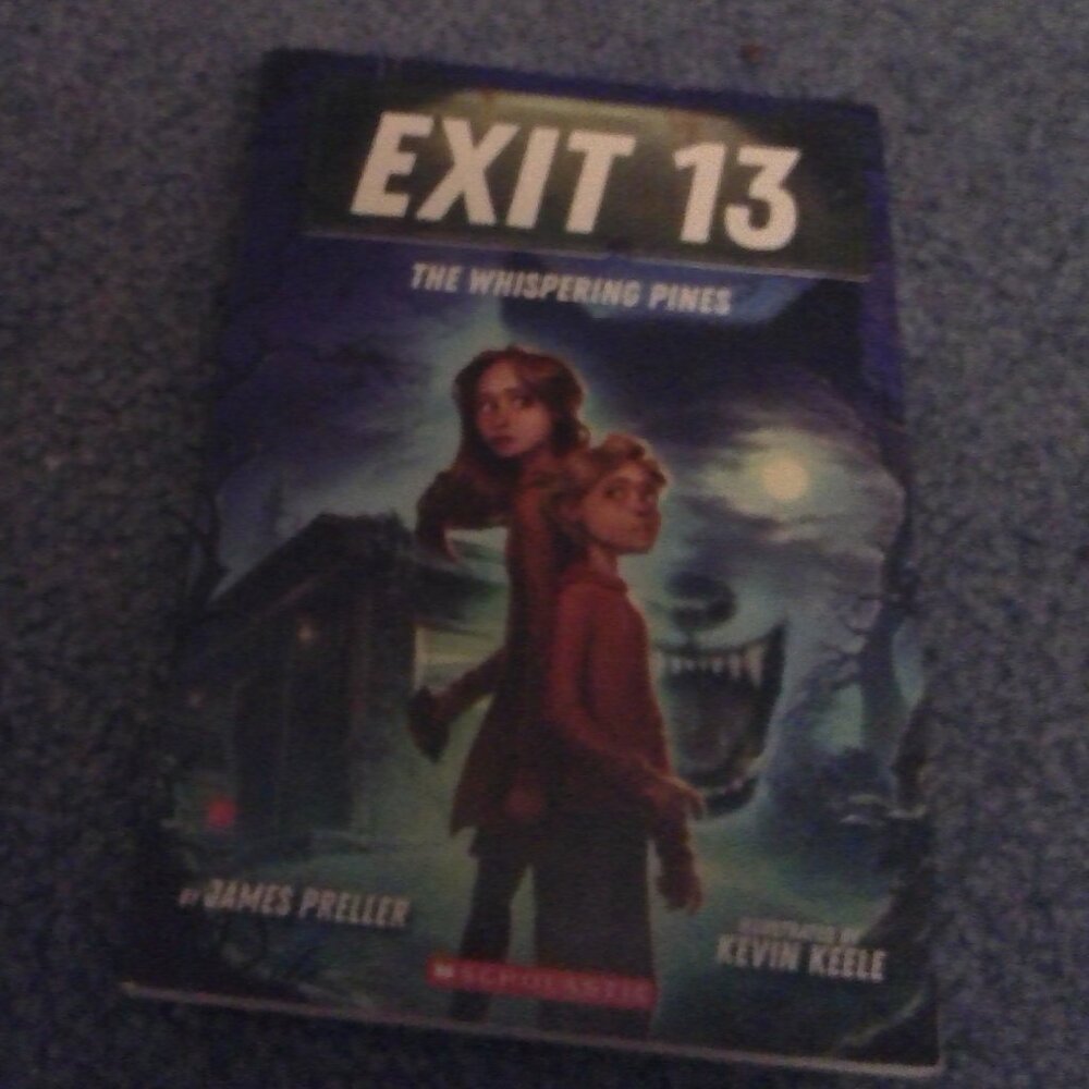A book called Exit 14 The Whispering Pines By James Preller